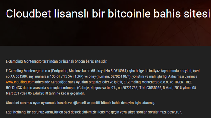 cloudbet lisans bir bitcoin bahis sitesi