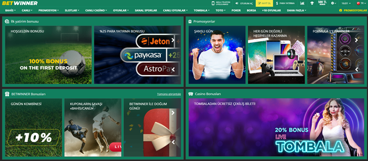 betwinner bonus seçenekleri