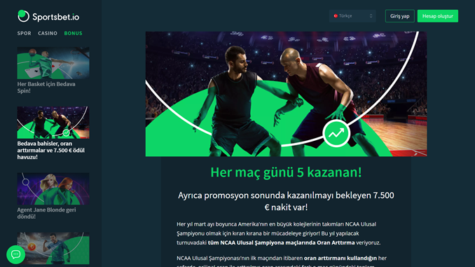 NCAA Sportsbet.io'da Büyük Turnuva ile Bahisçilerle Buluşuyor