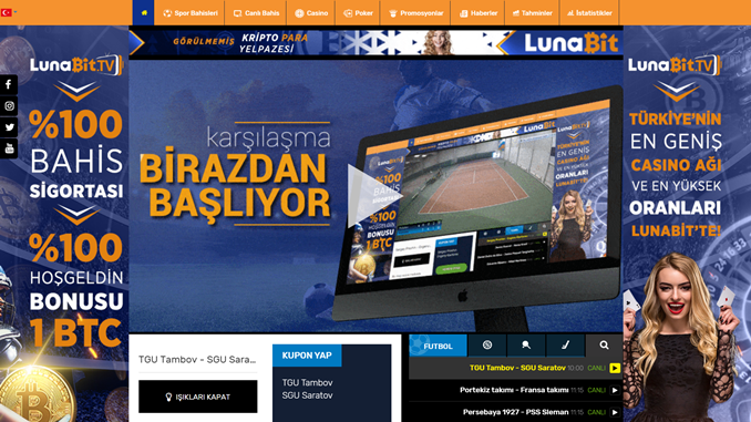 Lunabit.tv ile Günün Her Saati Spor Müsabakalarını İzle