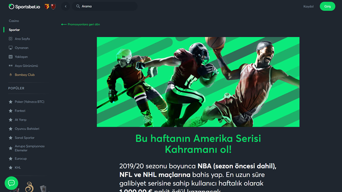 Sportsbet.io’dan Amerikan Sporlarındaki En yüksek Seriye 100 mBTC